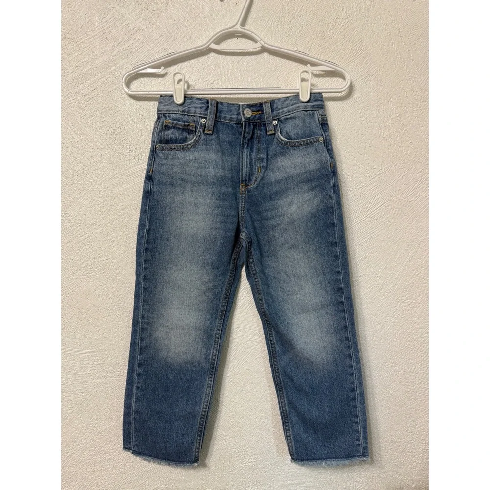 Old Navy Girls High Rise Slouchy Straight Built-In Tough Jeans Blue Size 7